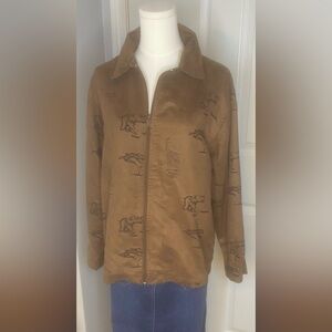 Keneth Too Brown Animal Print Jacket